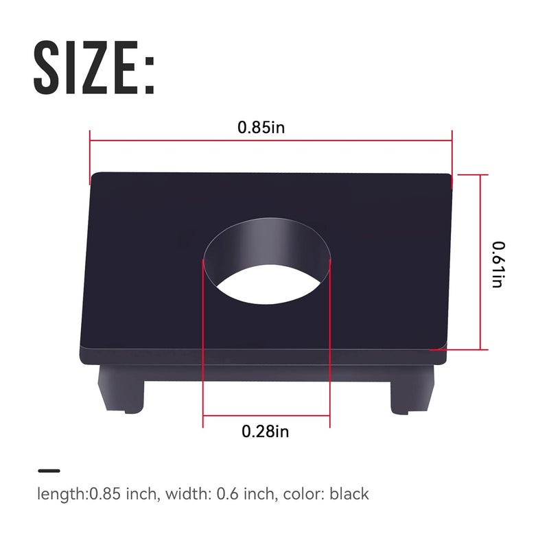 SeDeplacer RV Dimmer Switch Plate (0.85in×0.6in) Compatible with RV Convenience Center PCA 12V Dimmer Switch,Fits Panel with Opening of 1/2inx3/4in and 1/8in Thickness(2) - Image 5
